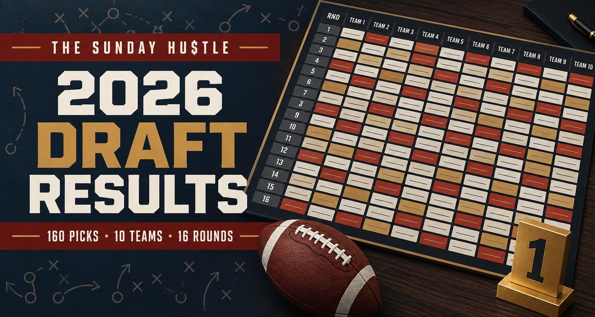 The Sunday Hu$tle 2026 Draft Board