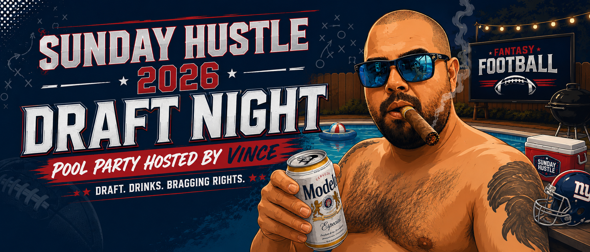 Sunday Hustle 2026 Draft Night at Vince's House poster